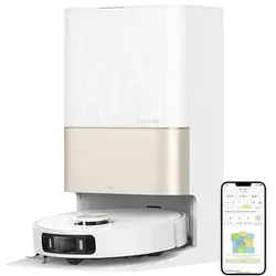 dreame X30 Ultra Saugroboter mit Wischfunktion - Saugroboter mit Wischfunktion und selbstreinigender Basisstation, ideal für eine gründliche Reinigung ohne Aufwand. Bis zu 258 Minuten Betriebsdauer und Hindernisvermeidung durch KI.