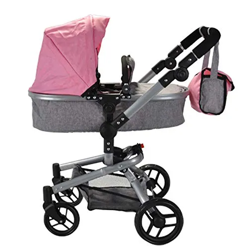 Bandits & Angels Puppenwagen Pink Modern Angel 2in1
