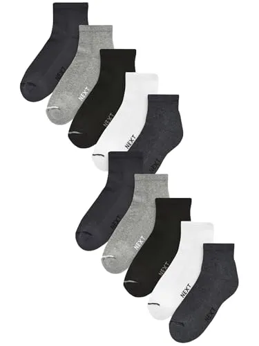 NEXT Herren Sportsocken Mittelhoch EU 43-45 – 10er-Pack