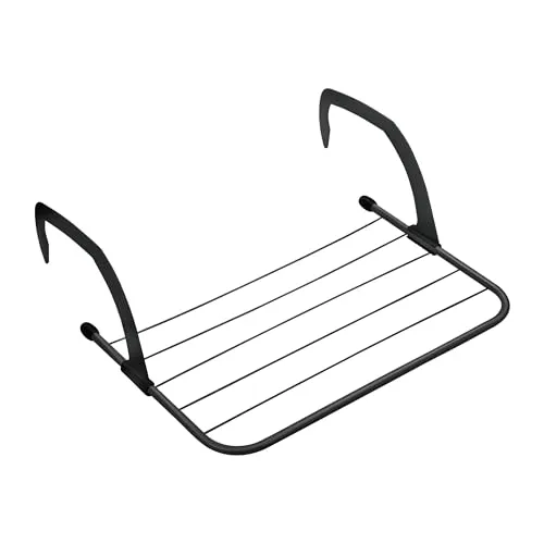 Jata HTEN2403 Wäscheständer für Heizkörper, zusammenklappbar, Wäscheständer für den Balkon, Wäscheständer mit 3 m Länge, Maße: 50 x 33 x 16 cm, aus lackiertem Stahl