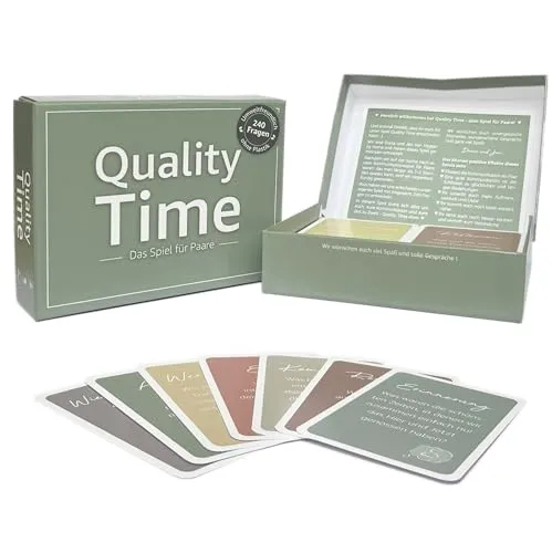 Hyggelig Home Spiel Quality Time - Das Spiel für Paare mit 240 Fragen - Gesellschaftsspiel für Paare, ideal zur Stärkung der Beziehung mit 240 unterhaltsamen Fragen für tiefgründige Gespräche und unvergessliche Momente.