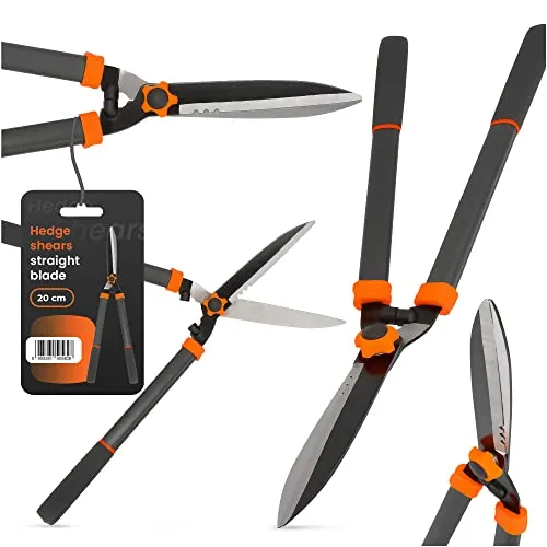 Heckenschere Secateurs Starke Scharfe Stahlklinge 20cm Busch Strauch Trimmen Schneiden Beschneiden Formgebung Leichtes Gartenwerkzeug Rutschfester Griff Comfort Grip