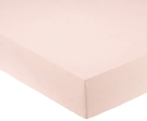 Pinolino 540002-7 - Spannbetttuch für Kinderbetten, Jersey, rosa