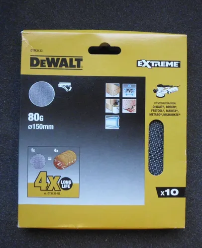 DeWALT DTM3133 DeWALT EXTREME Schleifgitter 150 mm,Körnung:80,10 Stck. DTM 3133