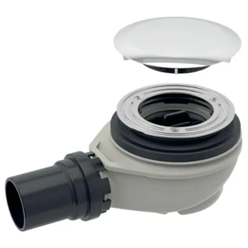 Geberit Siphon Serie 150.552.21.1 für Duschtasse - Siphon mit Ablaufgarnitur 40 mm, bietet optimale Abwasserableitung und ist ideal für moderne Badezimmerlösungen.