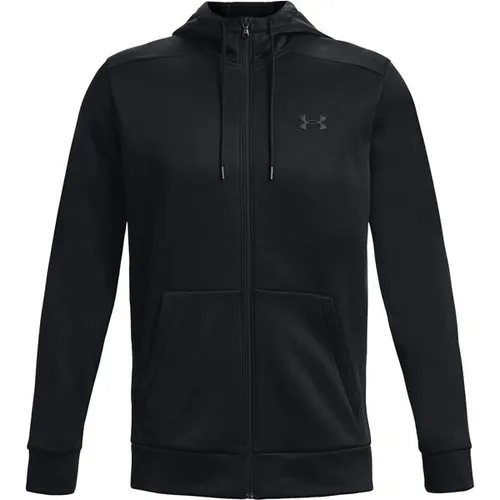 Under Armour Fleece Kapuzenjacke schwarz 2XL Herren - Herren-Sweatjacke mit Kapuze und Kordelzug für optimalen Tragekomfort, ideal für Sport und Freizeit.