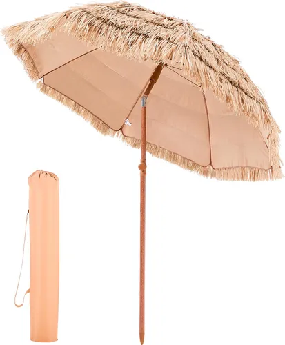 VEVOR Strohschirm 1,8m – Hawaii Gartenschirm in gelb von Vevor