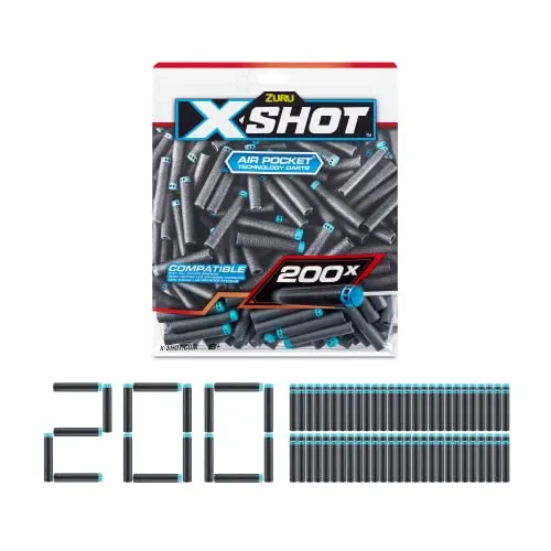 X-Shot Excel Dart, 200 Schaumstoff-Darts Nachfüllpack