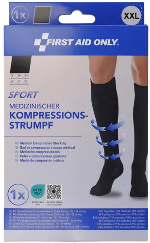 FIRST AID ONLY Kompressions-Strumpf SPORT, kniehoch, XXL