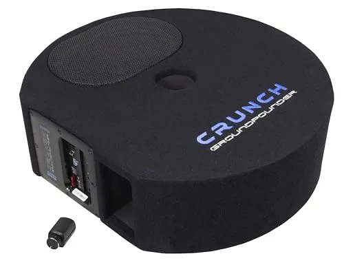 Crunch GP690v2 Aktive Subwoofer - Car-HiFi-Lautsprecher mit 300 W Sinusleistung, ideal für Reserveradmulde, sorgt für kraftvollen Bass und platzsparende Installation.