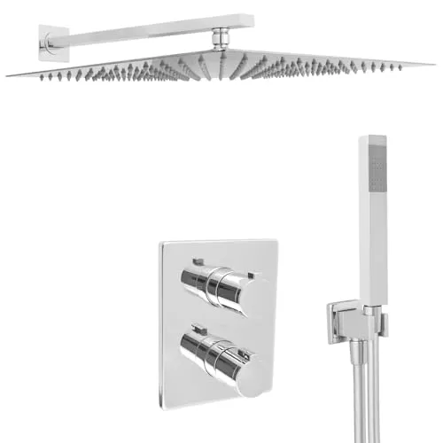 Welfenstein Thermostat Unterputz Set T-40HC7Q Regendusche 40x40cm