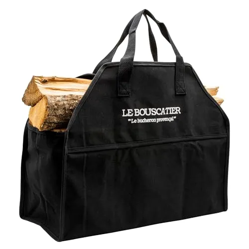 Le Bouscatier Holztasche für 30 oder 50 cm Holzscheite Kaminholzkorb für Ofen und Holzkamin
