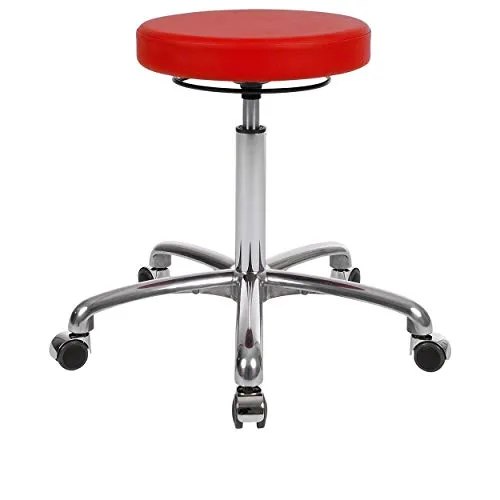 Sport-Tec Drehhocker Exklusiv mit Komfort-Polster und Rollen, Rollhocker Arbeitshocker