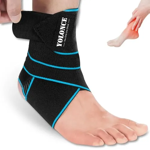 Sikeydels Sprunggelenkbandage Bandage Fußgelenk, Verstellbare Knöchelbandage,Sport Sprunggelenk, Sport, Komfortabel, für Damen und Herren,Rechte und Linke Fußgelenk