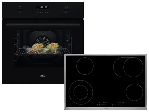 AEG AB33BP Set Pyrolyse Backofen BPK53516XB + Glaskeramikkochfeld HK834060XB