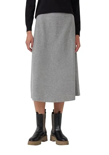 s.Oliver Ausgestellter Midi-Rock aus leichtem Sweat in grau von s.Oliver