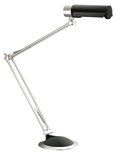 Alco-Albert 988-11 Schreibtischleuchte - Klassische Schreibtischlampe in Schwarz mit flexibel einstellbarem Doppelarm und Reflektor. Ideal für präzises Licht und individuelle Anpassung bei der Arbeit.