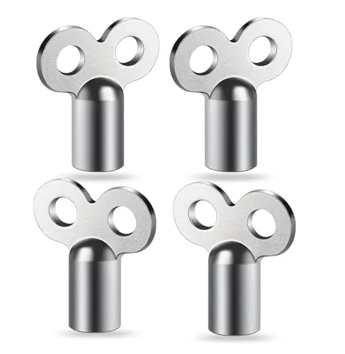 4x Heizkörper-Entlüftungsschlüssel: Universell einsetzbare, robuste und stabile Schlüssel zum Entlüften aller Heizungsarten