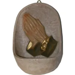 Dekofigur Heiligenfigur Weihwasserkessel