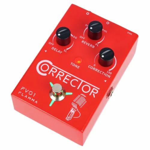 Flamma FV01 Vocal & Guitar FX - Effektgeräte & Signalprozessoren; Kombinierter Gesangs- und Gitarren-Effektprozessor mit präziser Tonhöhenkorrektur und hochwertigen Delay- und Reverb-Effekten für perfekte Live-Darbietungen.