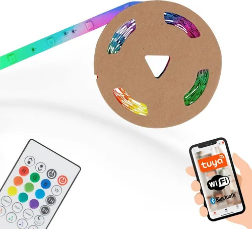 BRILONER RGBIC LED Strip 5m - Magic Lichtband mit App-Steuerung - Lampen mit RGBIC Technologie für dynamische Farbverläufe, steuerbar via App, Fernbedienung und Sprachassistent. Ideal für kreative Beleuchtung in jedem Raum.