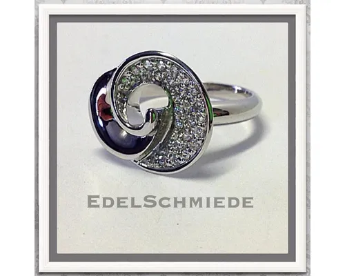 Edelschmiede925 Silberring Edler Silberring 92 rhod Zirkonias Größe 57 1/2