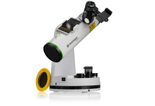 BRESSER PushTo NT-76/350 Smart-Teleskop - Smartes Teleskop für Anfänger mit Bluetooth-Navigation und App, ideal für die Beobachtung von Mond und Planeten – inklusive Smartphone-Adapter für Astrofotografie!