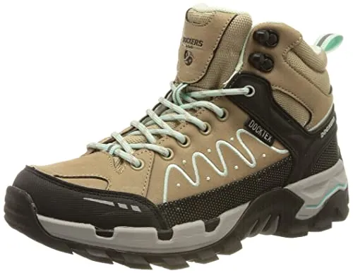 DOCKERS BY GERLI Damen Trekkingschuhe Beige 40 - Robuste Outdoor-Schnürer - Wanderschuhe mit Docktex-Membran, die Wind und Wasser abhalten. Perfekt für Outdoor-Aktivitäten dank rutschhemmender Sohle und bequemem Innenfutter.