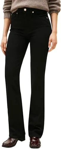 Tommy Hilfiger Damen DNM Rw Ww0Ww48798 Bootcut, Denim (Black), 30W x 32L