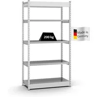PROREGAL Fachbodenregal Stecksystem 200 x 102,5 x 40 cm - Robustes Fachbodenregal mit Stecksystem für flexible Lagerlösungen. Ideal für Werkstätten und Büros, bietet es eine hohe Traglast und einfache Montage ohne Werkzeug.