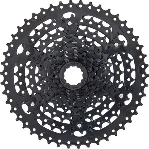 MicroSHIFT Advent Cassette 9sp, 11-46T - Schwarz - Ketten & Kassetten mit 9 Gängen und einer optimalen Übersetzung von 11-46T für müheloses Bergauffahren und schnelles Herunterfahren. Perfekt für eine reibungslose Schaltung ohne ständiges Gangwechseln.