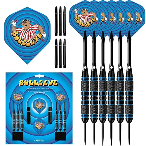 Bullseye Dartpfeile aus Messing mit Stahlspitze | Geschenkset | 2 Sets von Darts (D1166)