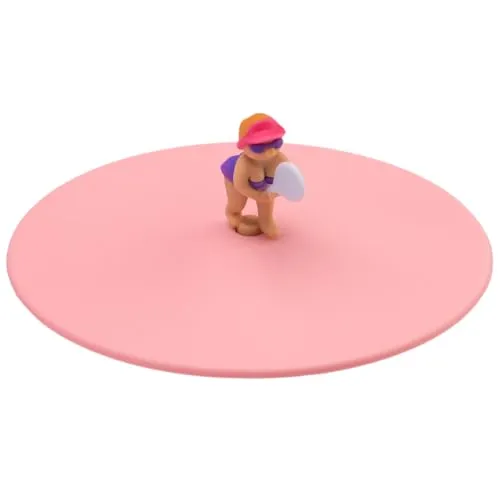 LURCH Mein Deckel Beach Friends Tina Tennis – Einzigartige Silikondeckel für Gläser, BPA-frei, spülmaschinengeeignet, wiederverwendbar, Silikon