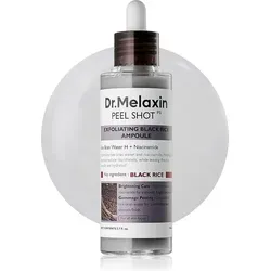 Dr.Melaxin Peel Shot Exfoliating Black Rice Ampoule 80 ml – weiches Peeling mit AHA BHA PHA, Black Rice Ampoule für Gesicht & Körper