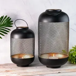 2er Set Gartenlaterne Garten Windlicht Deko Asbirg