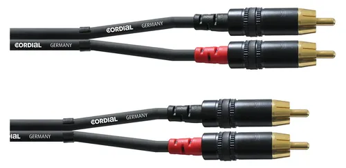Cordial CFU 1,5 CC Cinchkabel 1,5 m Schwarz von Cordial
