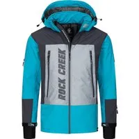 Rock Creek Softshelljacke Himmelblau - Sportive Softshelljacke für lässige Outfits, bietet zuverlässigen Schutz vor Wind und Regen. Ideal für Street-Styles und kombiniert mit modernen Designs für einen trendigen Look.