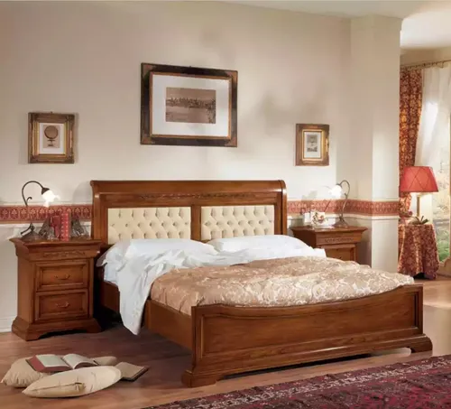 Schlafzimmer Komplett Bett 2x Nachttische Set Luxus Möbel 3tlg. Braun - Elegantes 3-teiliges Schlafzimmer-Set mit Bett und 2 Nachttischen in stilvollem Braun. Ideal für ein luxuriöses Ambiente und optimalen Schlafkomfort.