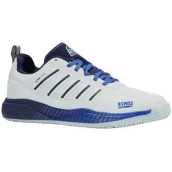 KSwiss Padelschuhe Ultra Court Weiss/Schwarz/Blau Herren, Größe 42 (US 9) - Die KSwiss Ultra Court Padelschuhe bieten optimale Stabilität und Atmungsaktivität. Mit DuraWrap-Vorfußschutz und einer speziellen Außensohle für besten Grip sind sie ideal für den dynamischen Padel-Sport.