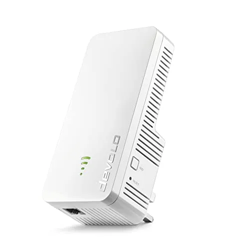 Devolo WiFi 6 Repeater 3000 - Ultimative WLAN-Reichweite - WLAN-Repeater für bis zu 3000 Mbit/s, ideal zur schnellen Erweiterung der WLAN-Reichweite in Ihrem Zuhause. Kompatibel mit allen Geräten und einfache Konfiguration per WPS.
