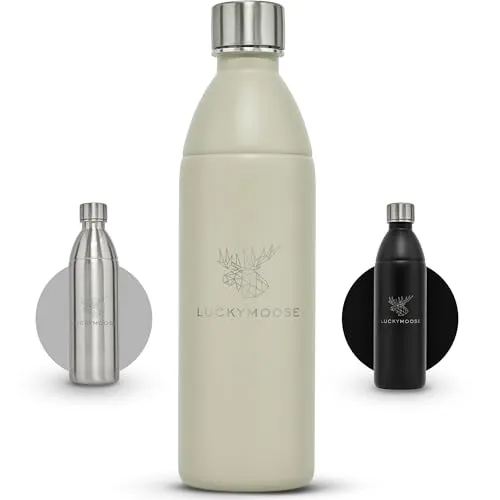 Luckymoose Infinity Edelstahlflasche (1,1L) für SodaStream DUO & TERRA – Bruchsicher und Spülmaschinenfest