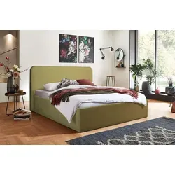 Halmon Polsterbett Mailand 140x200 cm, Gold, Holz in gold von Halmon