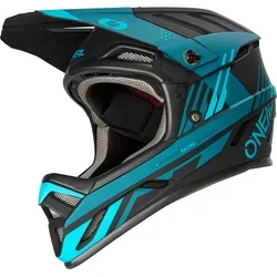 ONeal Backflip Strike S23 Fahrradhelm - Matt Schwarz/Türkis - L - Fahrradhelm mit ABS-Außenschale, optimaler Luftzirkulation und Fidlock® Magnetverschluss für maximale Sicherheit und Komfort beim Fahren.