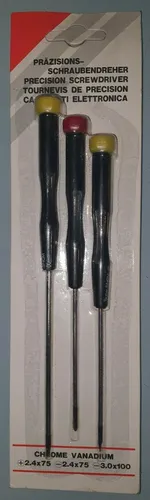 Präzision Schraubendreher Set, 3-teilig, Chrom-Vanadium-Stahl