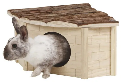 Kerbl Pet 82862 Eckhaus für Nager Nature - 25 x 25 x 17 cm, hochwertiges Material und ideal für die kreative Gestaltung von Kleintierbehausungen