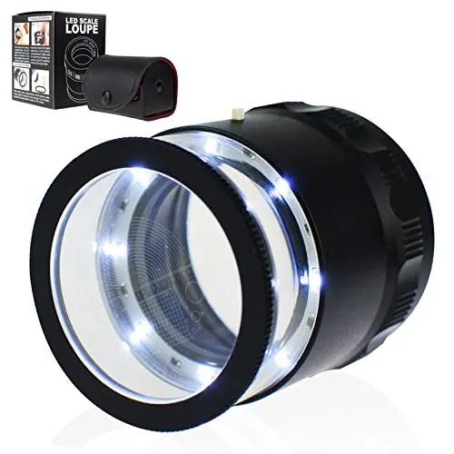 10x Vergrößerung 8 LED Licht Glas Rahmen Diagramm Juweliere Auge Lupe 25mm Feld von Aussicht