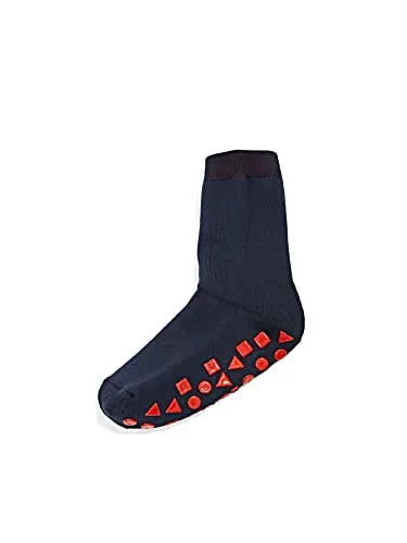 ESPRIT Unisex Kinder Hausschuhe Foot Logo, Biologische Baumwolle, 1 Paar, Blau (Marine 6120), 27-30