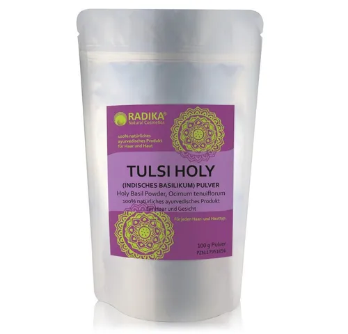BIOHERBA R Pflege-Set Tulsi (Heiliger Basilikum) Pulver Ocimum tenuiflorum 100 g