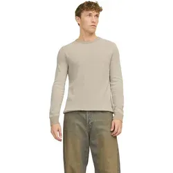 JACK & JONES Einfarbiger Strickpullover für Herren - Stylischer Pullover für Herren, normal geschnitten mit Rundhalsausschnitt, aus 50% Bio-Baumwolle für ein nachhaltiges Tragegefühl.