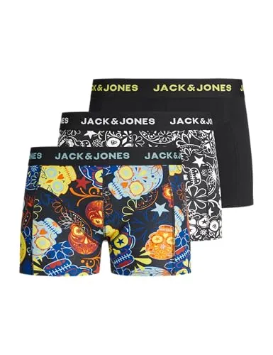Jack & Jones Junior JACSUGAR Skull Trunks 3 Pack in schwarz von Jack & Jones